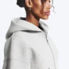 Danni Scuba Zip Hoodie – Grey Melange