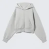 Danni Scuba Zip Hoodie – Grey Melange