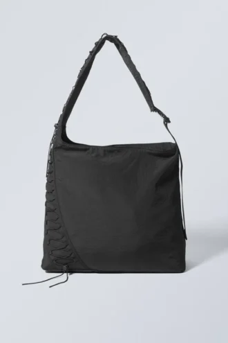 Dawa Drawstring Shoulder Bag – Black