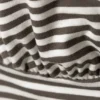 Deep Halterneck Top – Dark Mole & White Stripes