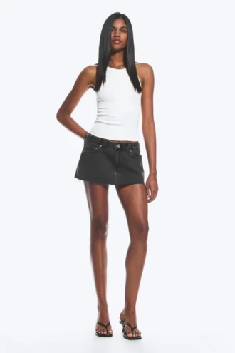 Denim Mini Skirt – Elegie Black – Black