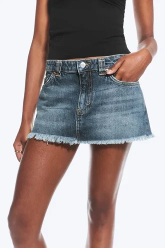 Denim Mini Skirt – Radio Blue – Medium Blue