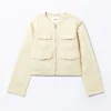 Detachable Sleeve Cotton Jacket – Light Dusty Beige