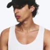 Distressed Cotton Canvas Baseball Cap – Cropped Black