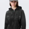 Distressed Cotton Canvas Baseball Cap – Embroidered Washed Black