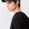 Distressed Cotton Canvas Baseball Cap – Grey – Trashed Camo