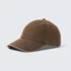 Distressed Cotton Canvas Baseball Cap – Washed Rust