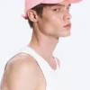 Distressed Cropped Cap – Light Pink