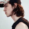 Distressed Embroidered Baseball Cap – Black