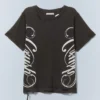 Distressed Printed T-Shirt – Washed Black | Cheap Monday Gb