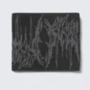 Double Layered Jacquard-Knit Scarf – Black
