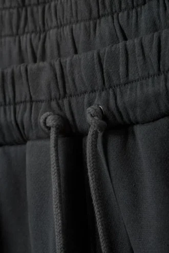 Double-Layered Standard Sweatpants – Black