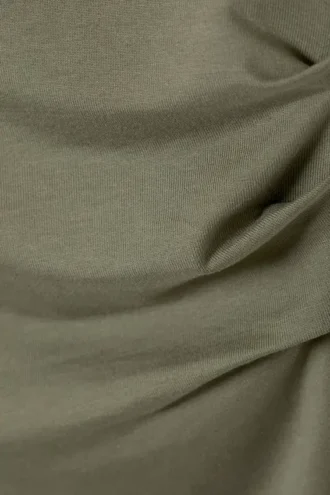 Drape Mini Dress – Dusty Khaki Green