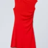 Drape Mini Dress – Red
