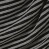 Draped Asymmetric Long-Sleeved Mini Dress – Black & Grey Stripes