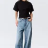 Draped Fitted T-Shirt – Black