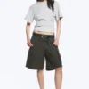 Draped Fitted T-Shirt – Grey Melange