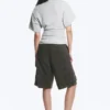 Draped Fitted T-Shirt – Grey Melange