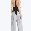 Draped Halterneck Top – Black