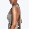 Draped Halterneck Top – Dusty Mole