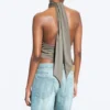 Draped Halterneck Top – Dusty Mole