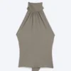 Draped Halterneck Top – Dusty Mole