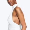 Draped Halterneck Top – White
