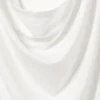 Draped Hooded Sleeveless Lyocell Top – White