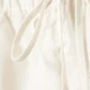 Drawstring Cotton Canvas Maxi Skirt – White
