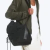Drawstring Crossbody Bag – Black
