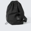 Drawstring Crossbody Bag – Black