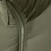 Drawstring Nylon Puffer Jacket – Sage Green