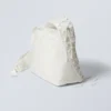 Drawstring Shoulder Bag – White