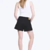 Duchess Low Rise Distressed Mini Denim Shorts – Black Rinse – Black