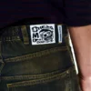 Dunno Unisex Low Rise Loose Barrel Jeans – Washed Sulfur – Dark Khaki | Cheap Monday Gb