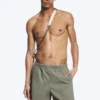Ed Bleached Swim Shorts – Light Dusty Khaki Green