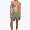 Ed Bleached Swim Shorts – Light Dusty Khaki Green