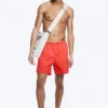 Ed Bleached Swim Shorts – Red