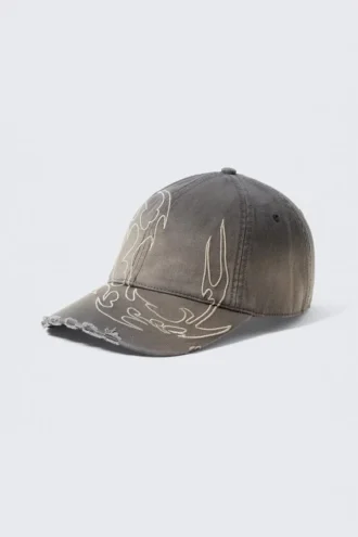 Embroidered Baseball Cap – Dark Grey
