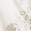 Embroidered Knee Length Cotton Shorts – White