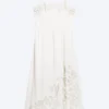 Embroidered Midi Dress – White