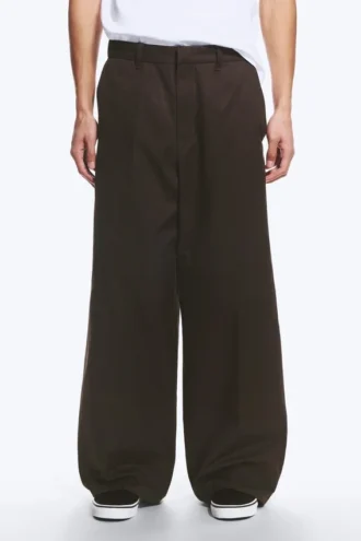 Emil Loose Fit Chino Trousers – Dark Brown