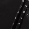 Eyelet Detail Asymmetric Tank Top – Black