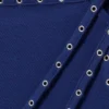 Eyelet Detail Asymmetric Tank Top – Bright Blue