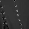 Eyelet Lace-Up Mini Dress – Dark Grey