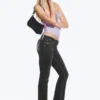 Fancy Booty Bei Low Rise Skinny Bootcut Jeans – Polly Black Print – Black | Cheap Monday Gb