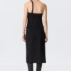 Faustina C Mid Rise Side-Buckle Pencil Skirt – Black