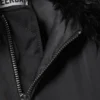Faux Fur Collar Bomber Jacket – Dark Grey