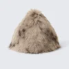 Faux Fur Cone Hat – Beige