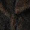 Faux Fur Jacket – Dark Brown